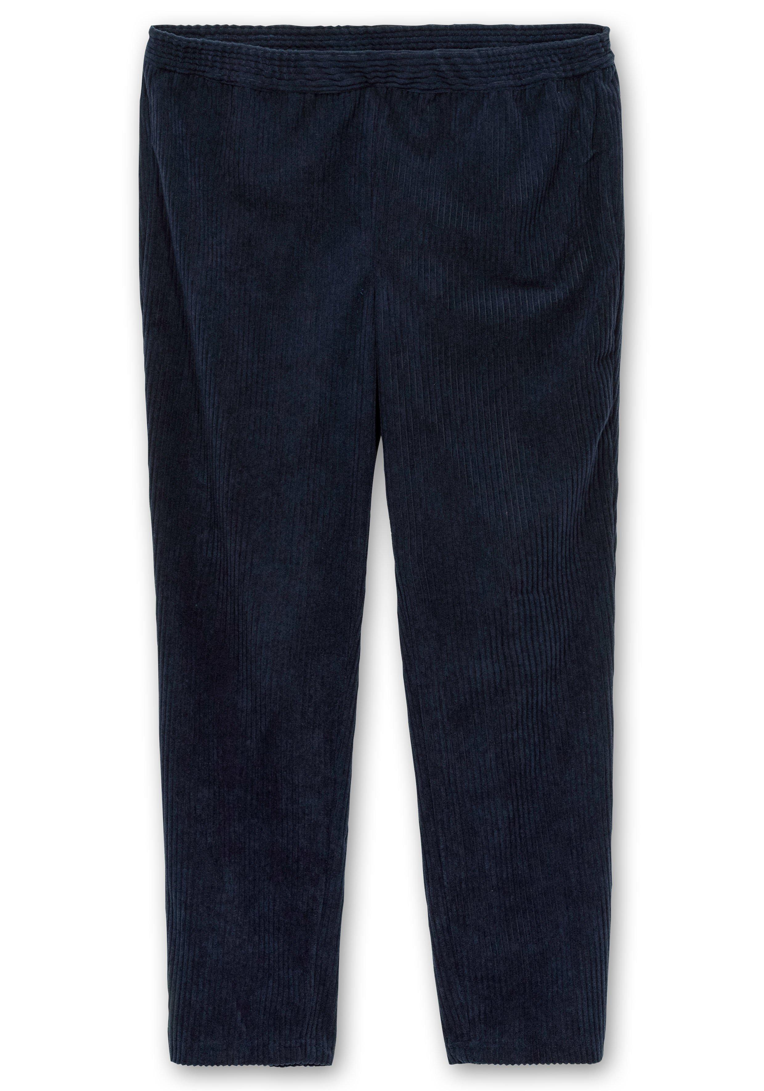 Gerade Cordhose mit Gummizugbund