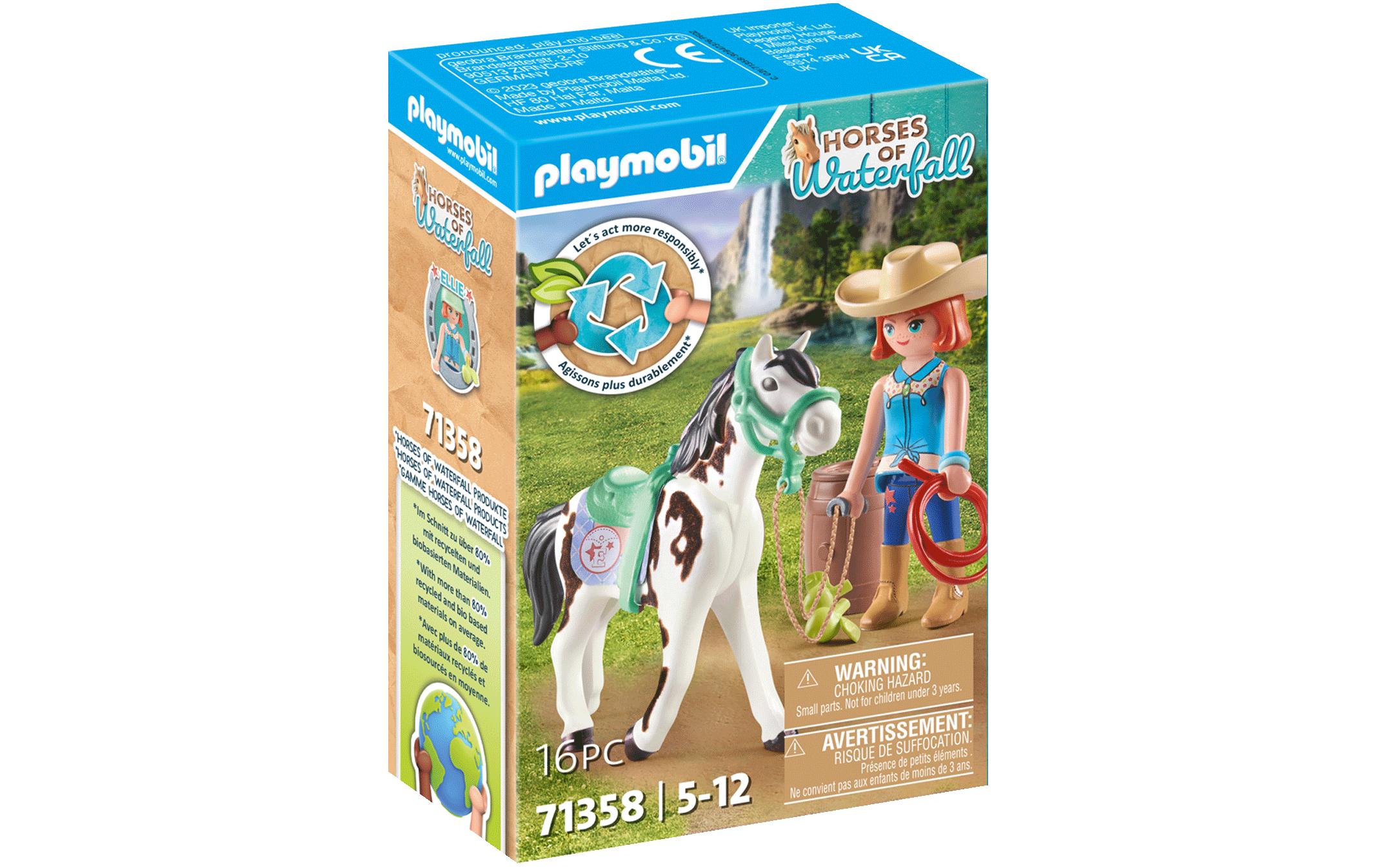 Horses of Waterfall Ellie & Sawdust mit Westernübung 71358Liebevoll gestaltetes Pferde-Spielset