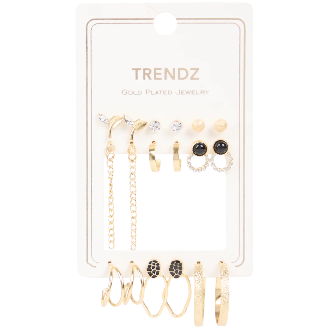 Trendz vergulde oorbellenset 9 paar | diverse varianten