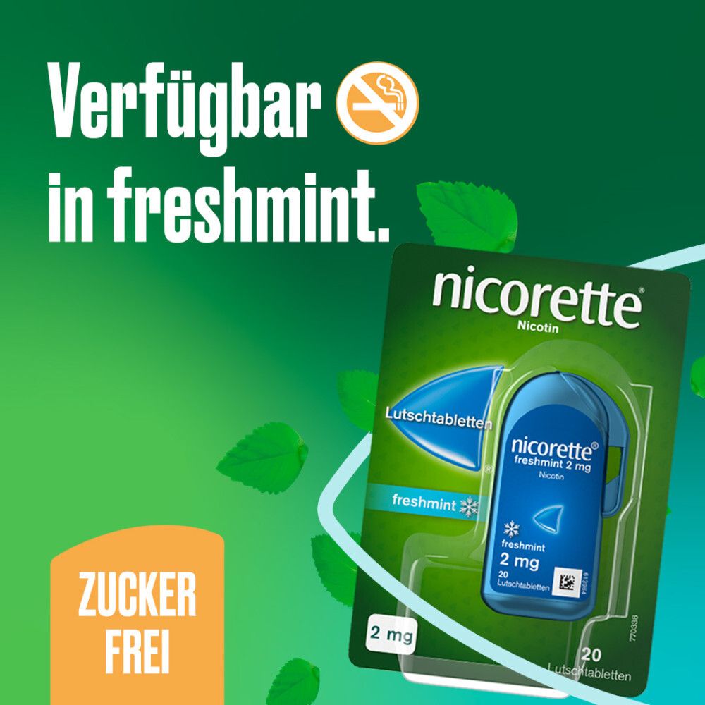 nicorette® Lutschtablette freshmint 2 mg- Jetzt 20% Rabatt sichern*