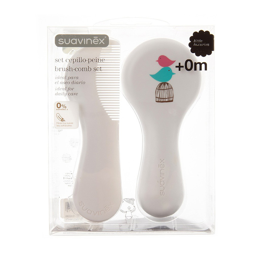 Brosse et peigne blanc