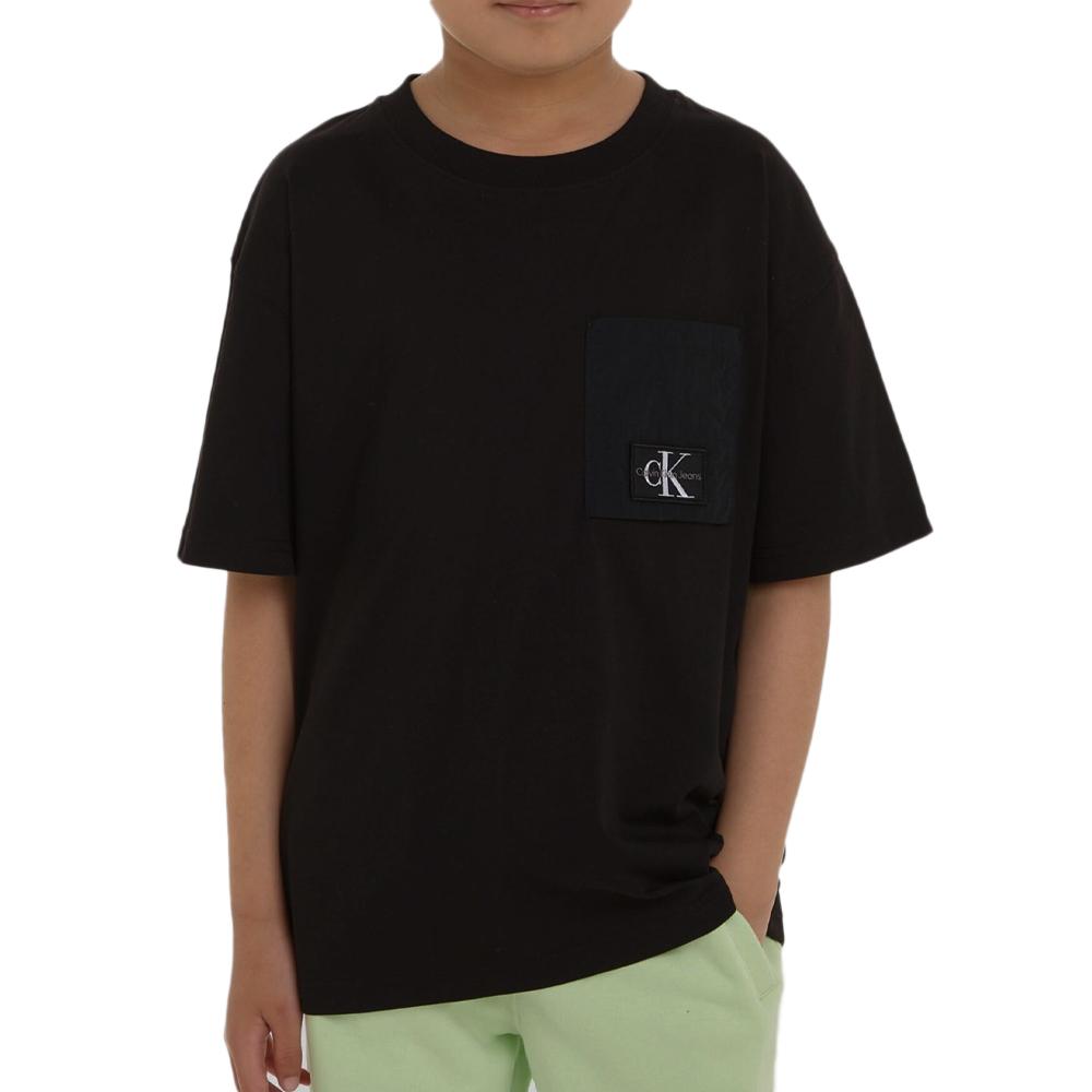 Calvin Klein Jeans T-shirt Noir Garçon Calvin Klein Jeans Mix Media