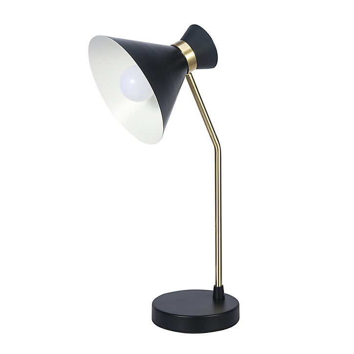 Lampe de table Apennin GoodHome E27 noir mat