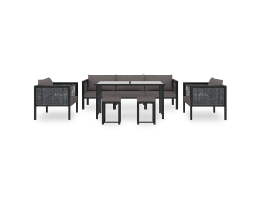 LES TENDANCES - Salon extérieur Salon de jardin-gris-7 places-72x68x64-250945