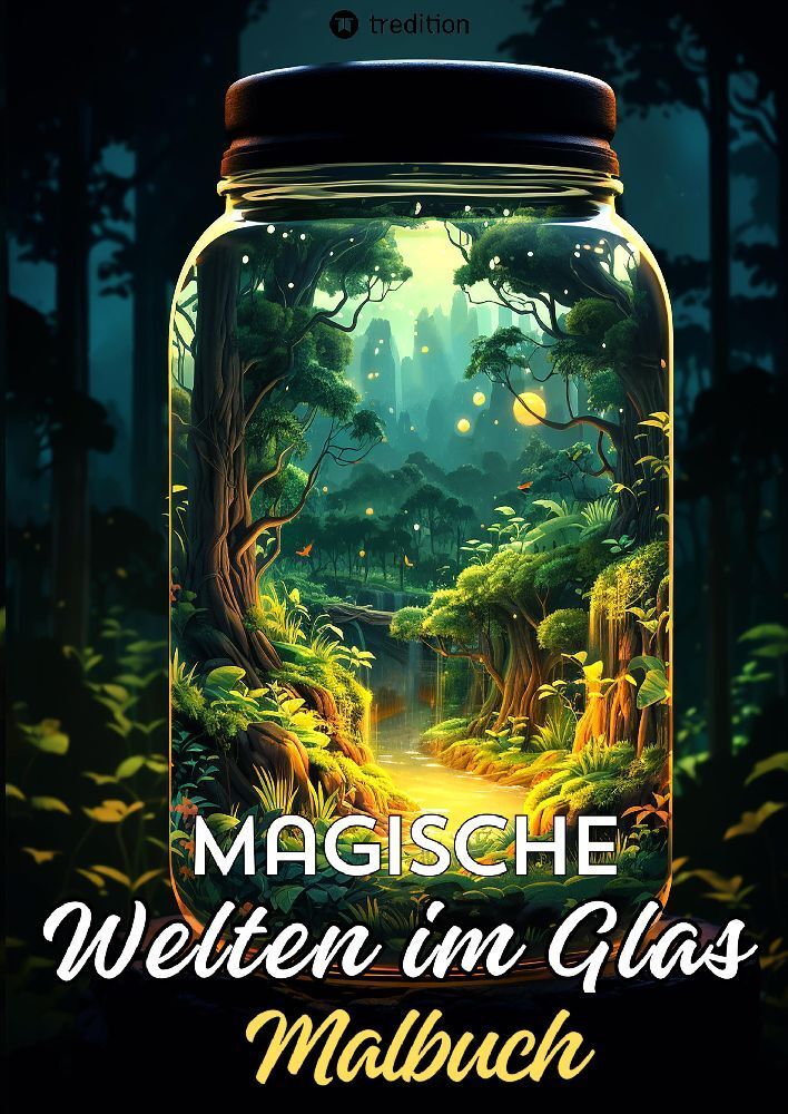 Magische Welten im Glas Malbuch - Fantasiewelt im Glas - Glaswelten Fantasy  Anti-Stress Malbuch für Entspannung und Achtsamkeit Malbuch für Frauen, Erwachsene, Jugendliche
