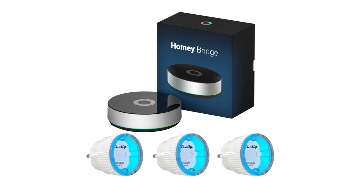 AthomHomey Bridge + 3x Shelly plug Bundel set