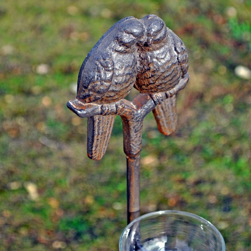Tuteur pluviomètre jardin oiseaux 10x112cm