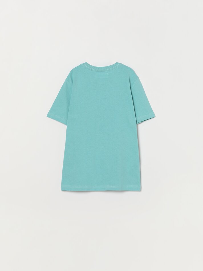 Pacote com 2 camisetas estampadas - Turquesa Escuro