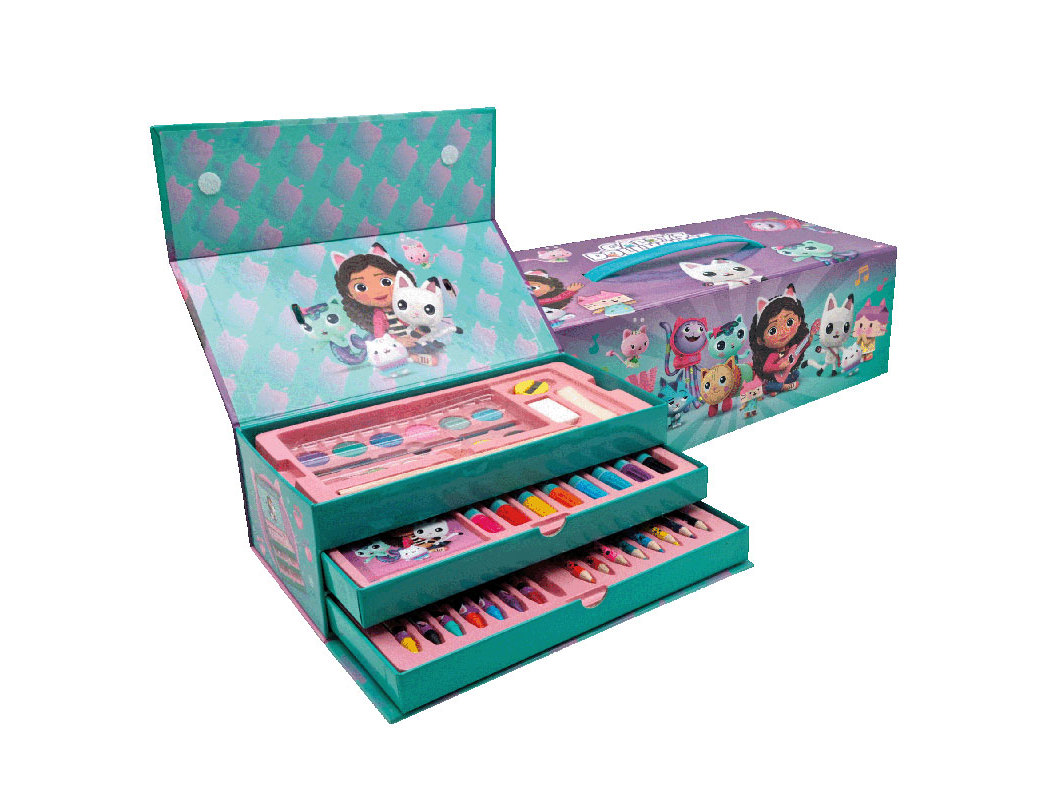 CONJUNTO CRIATIVO GABBY - CONJUNTO COLORIR DE 52 PEÇAS 3 NIVEIS