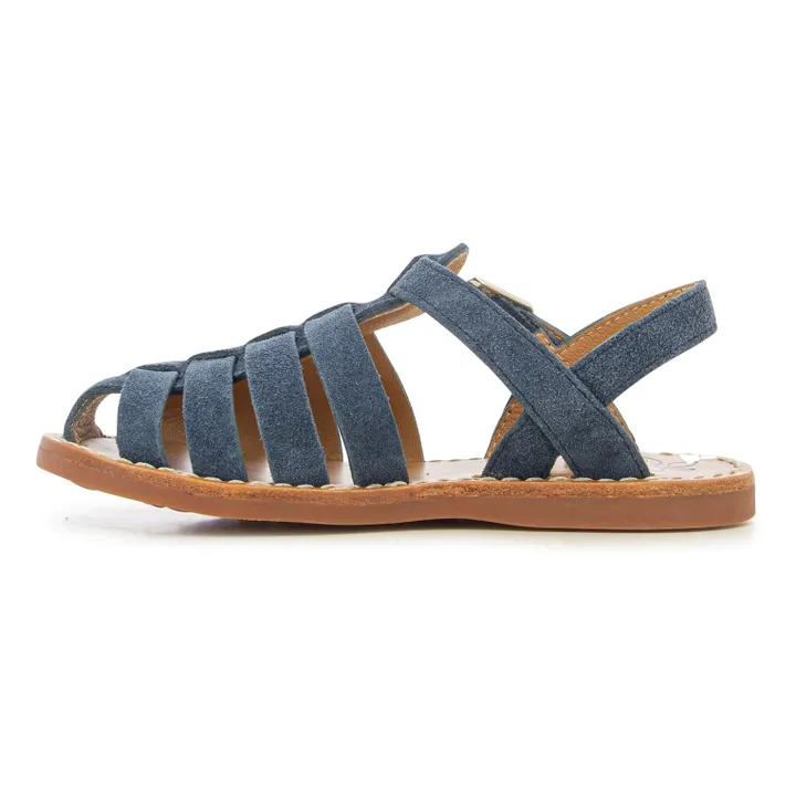 Pom d'Api Sandales Plage-Stitch Dad | Gris foncé