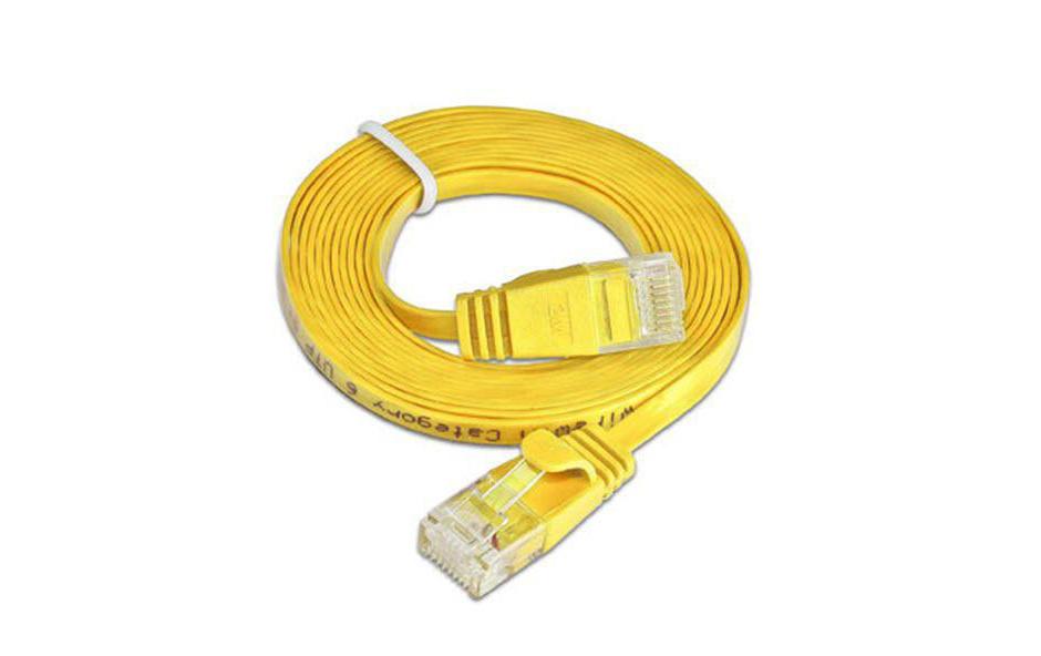 Slimpatchkabel RJ-45 - RJ-45, Cat 6, UTP, 3 m, GelbUnscreened/Unshielded Twisted-Pair-Kabel (UTP) mit Klinkenschutz