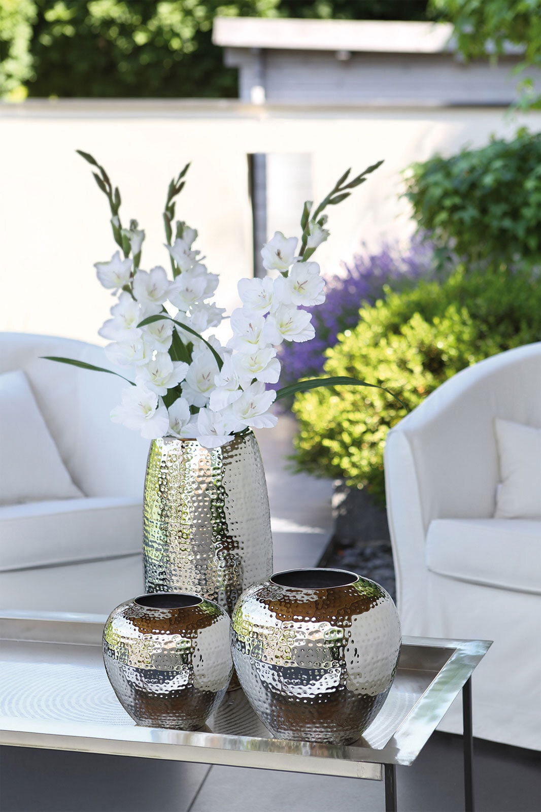 Fink Vase LOSONE 25 cm vernickelt