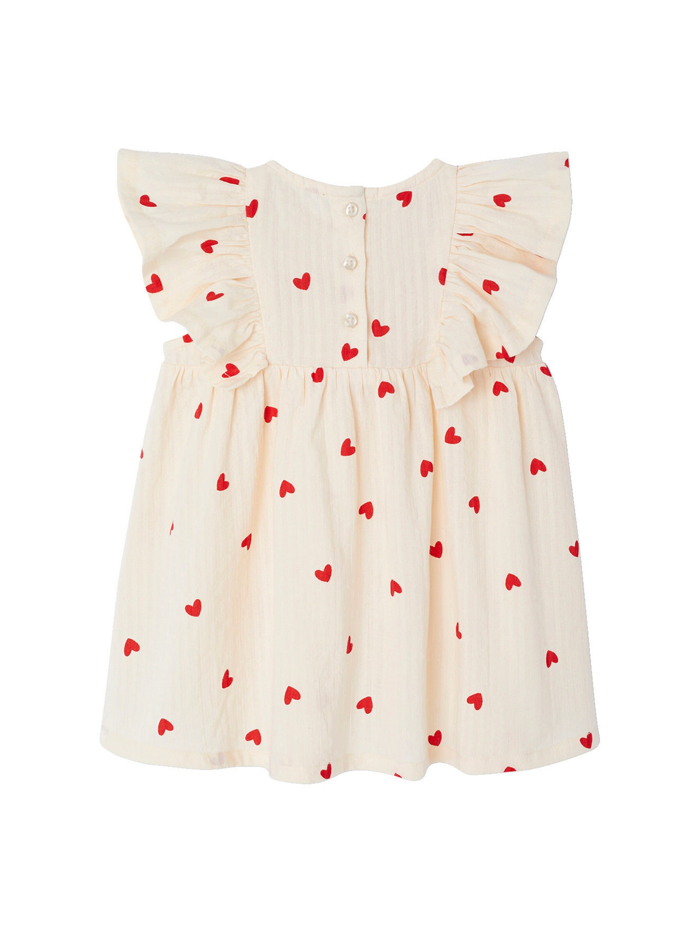 Vertbaudet Mädchen Baby Kleid aus Seersucker vanille