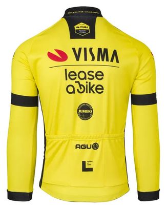 Maillot Manches Longues Replica Visma Lease Noir / Jaune