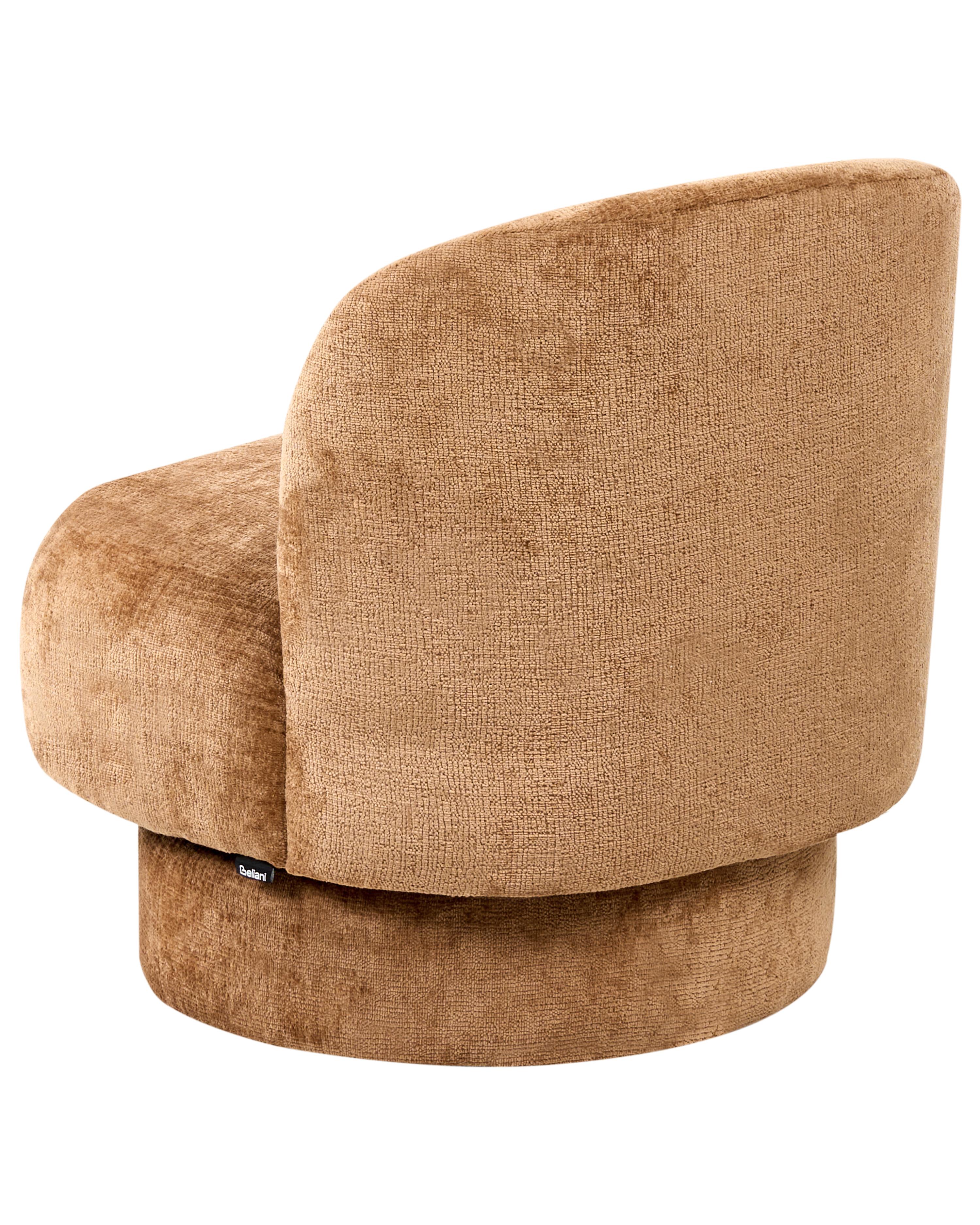 Draaifauteuil AYLO Chenille Goudbruin
