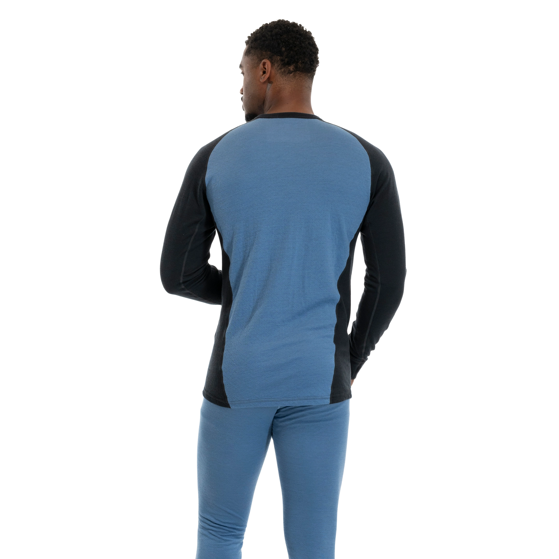Inner:Dual Merino Long Sleeve Men Elemental Blue / Dark Shadow Grey