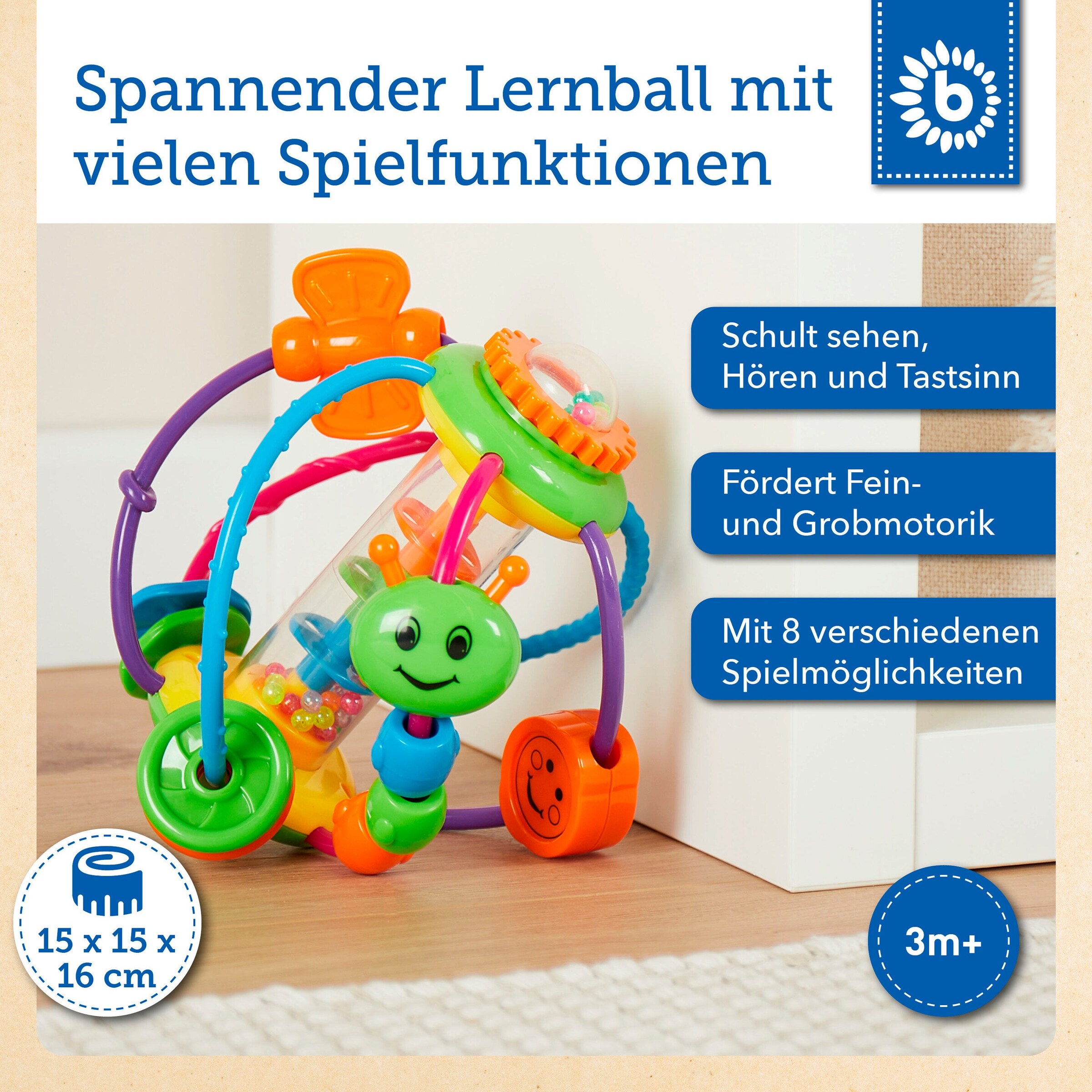 Bieco Motorikball Babys Mehrfarbig