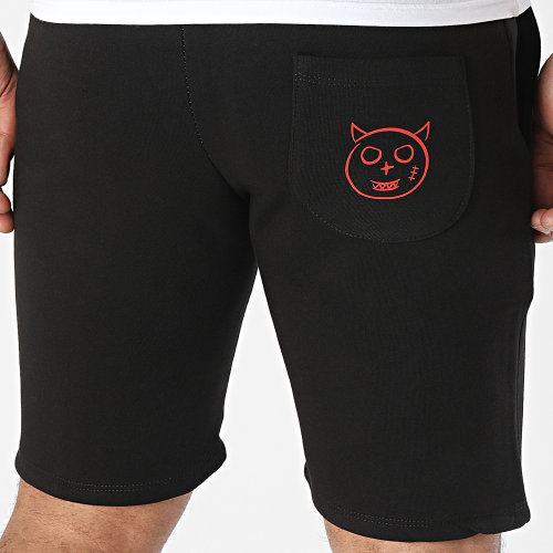 Short Jogging Evil Toto Noir Rouge