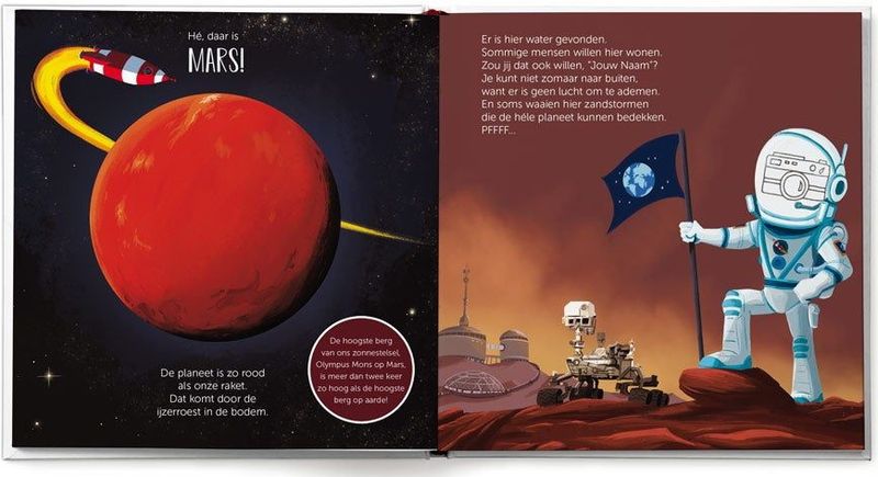 Boek met naam en foto - De kleine astronaut en naam - Hardcover XXL