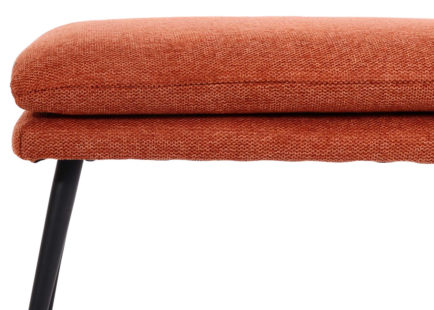 Hocker MCW-L62, Sitzhocker Fußablage Ottomane Polsterhocker, 38x56x40cm Stoff/Textil ~ terracotta-braun
