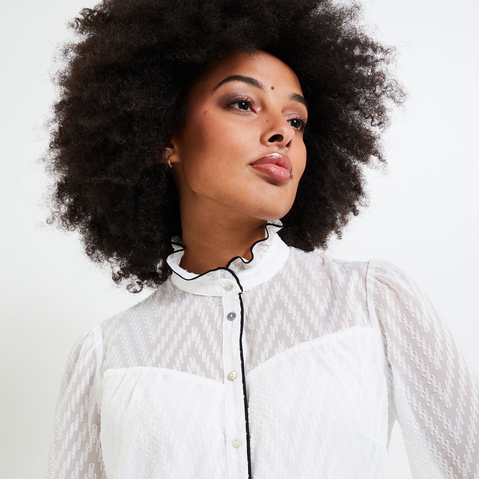 Blouse volantée femme