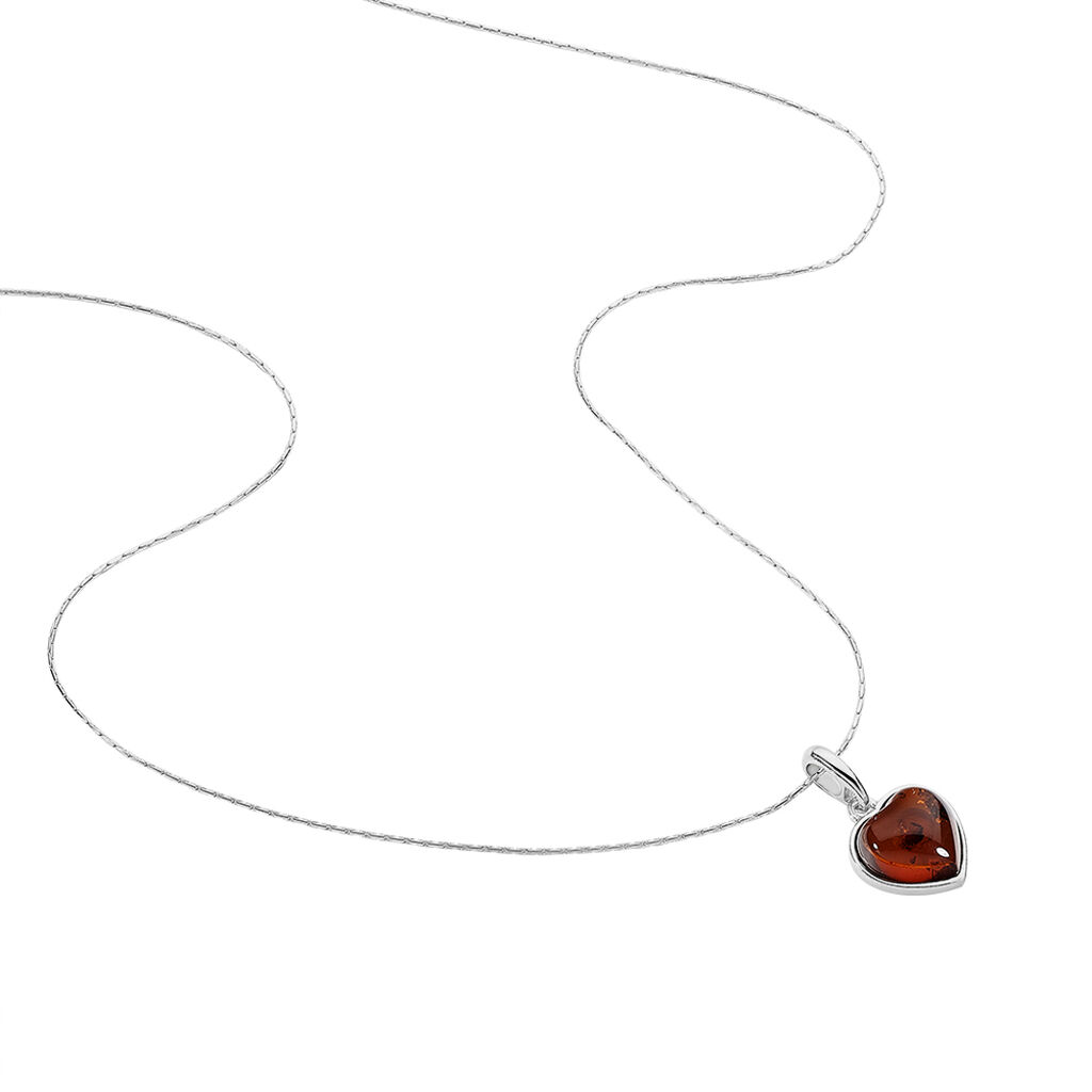 Collier Argent Blanc Karyl Ambre