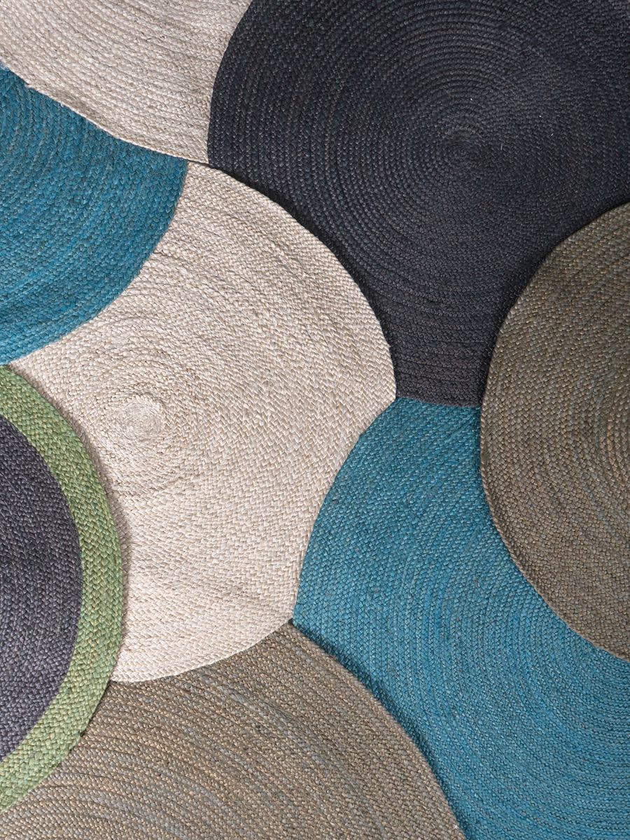 Rond voerkleed Jute army green ø120 cm