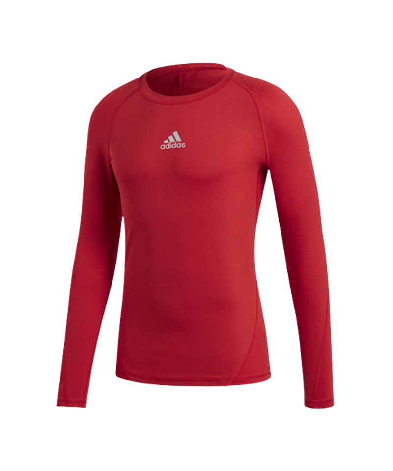 adidas Alphaskin Shirt langarm Kids Rot