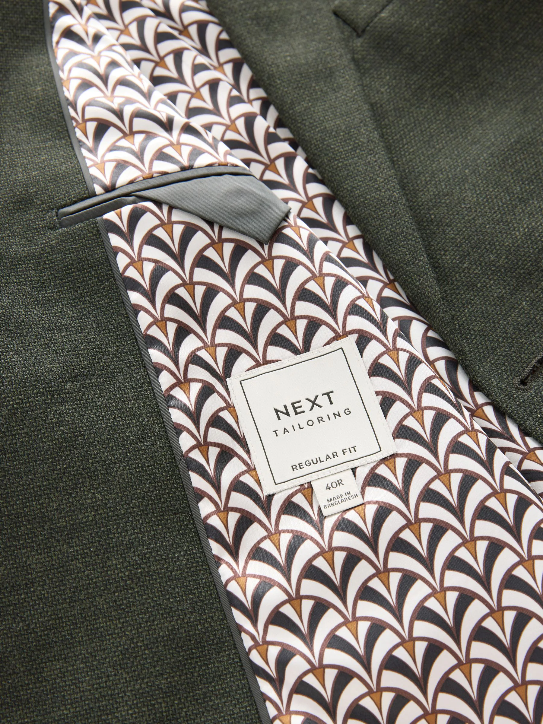 Kakigroen - Normale Pasvorm - Modieuze blazer met textuur