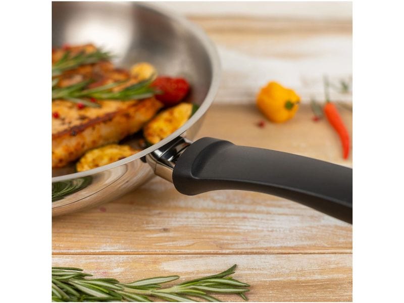 Kuhn Rikon Bratpfanne Classic Ø 28 cm Unbeschichtete Bratpfanne aus Edelstahl
