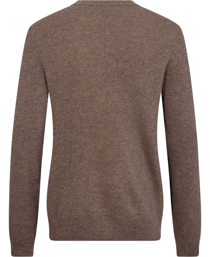 Magasin du Nord Collection Maryn 3 RWS Fishermans strik Lambswool Silver mink