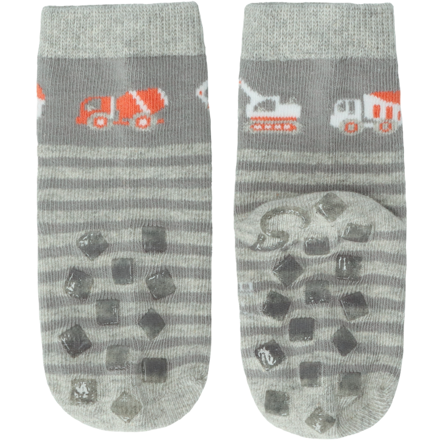 Sterntaler ABS-Krabbelsocken DP Bagger hellgrau mel.