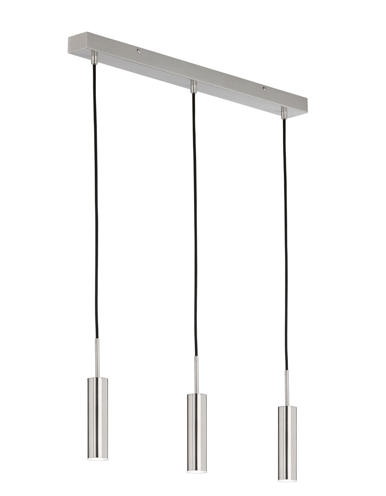 SCHÖNER WOHNEN-Kollektion LED Pendelleuchte STINA 3-flg nickelfarbig