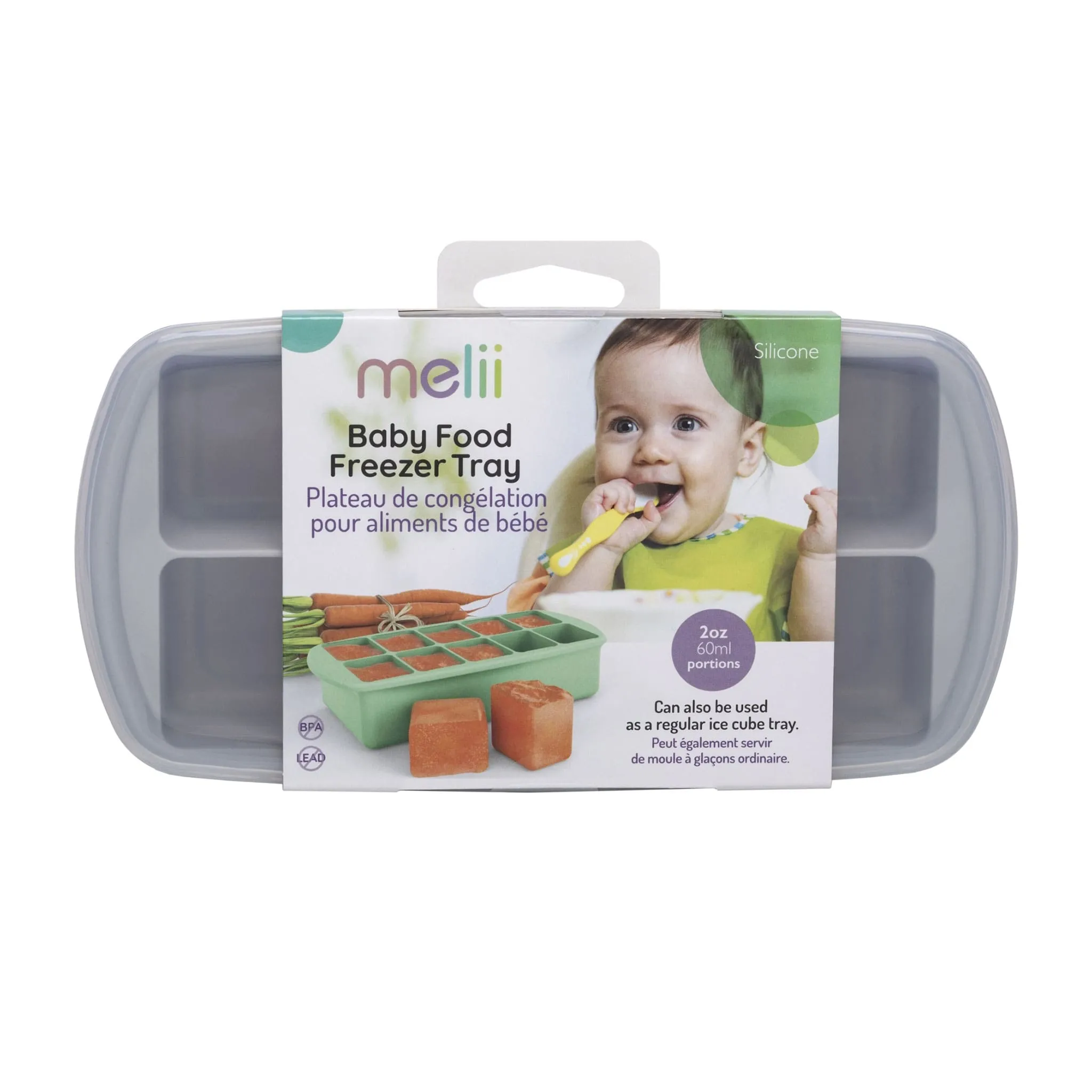 Melii Plateau de Congélation en Silicone - Gris