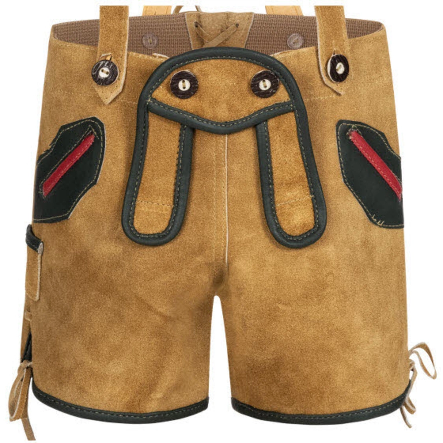 Nübler Kinderlederhose kurz Brauni Braun