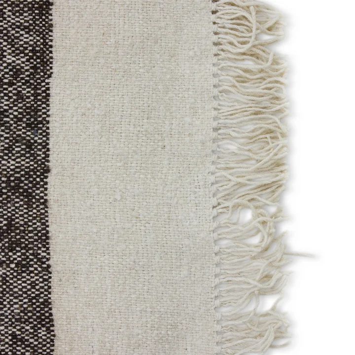 HKliving - Striped Kelim Wollteppich, 200 x 300 cm, cream