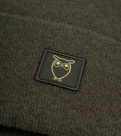 KnowledgeCotton Apparel Muts Wol Donkergroen 82206-1090 kopen