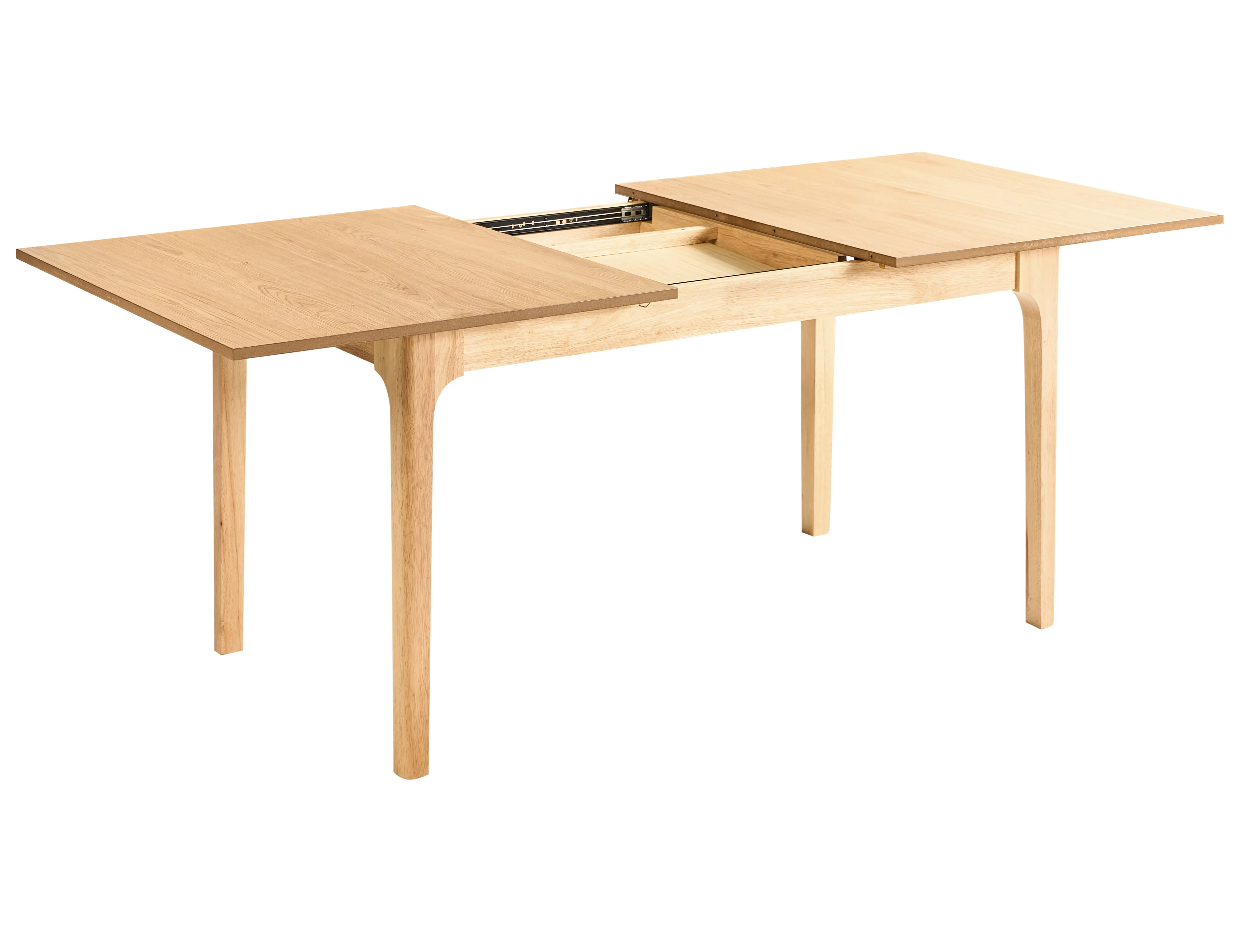 Eettafel uitschuifbaar DELMAS Licht essenhout 90 cm 160/200 cm