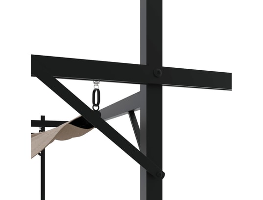 VIDAXL - Pergola avec toit rétractable taupe 589x292x230 cm