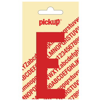 Pickup plakletter E rood glans 90 mm