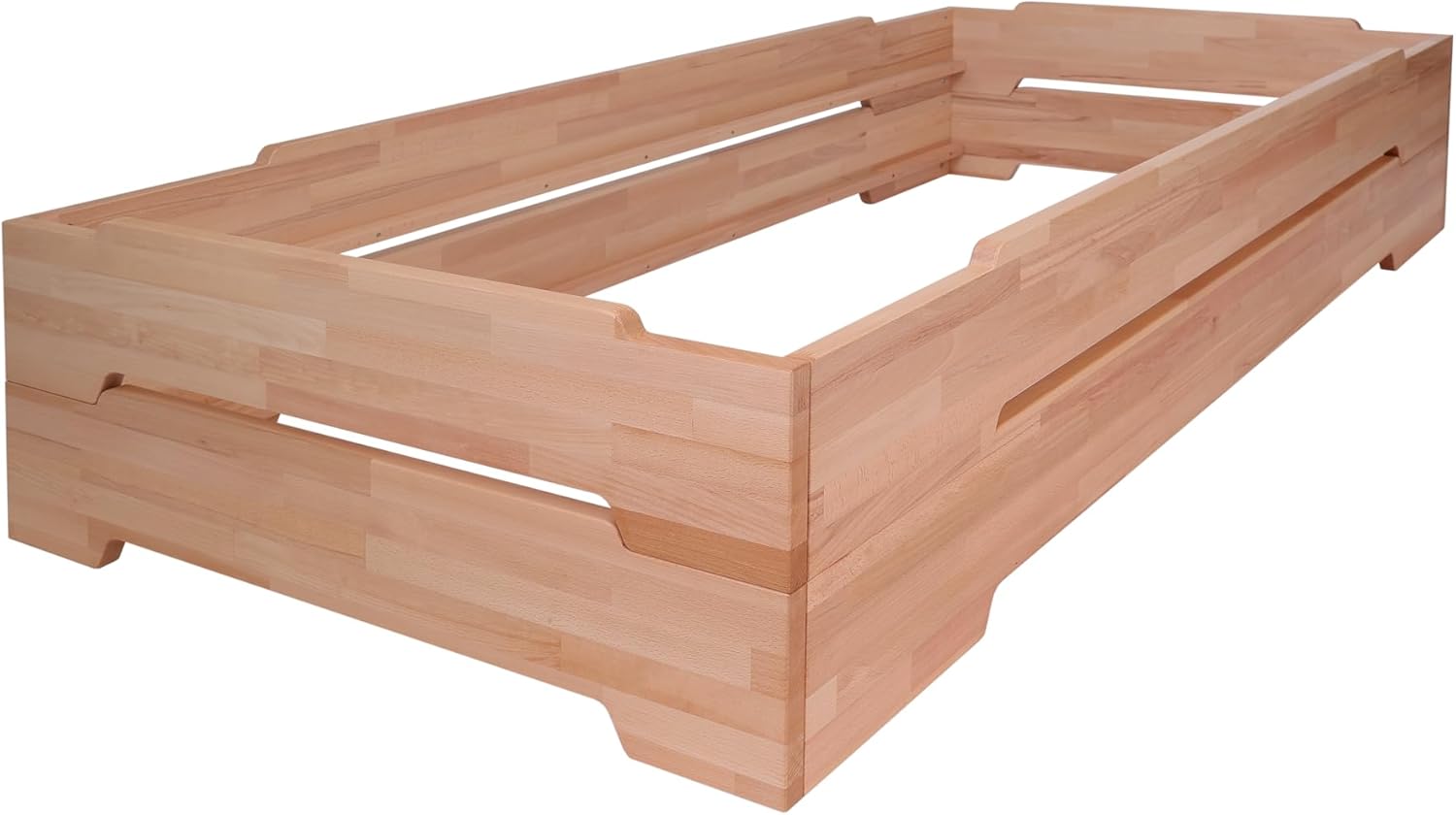 Krok Wood Massivholzbett Emily (stapelbar) in Buche 90x200 cm