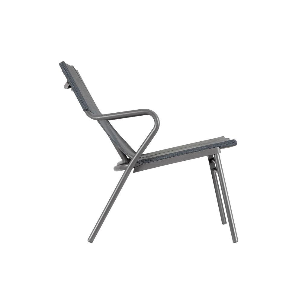 Bank mit Niedriger Sitzfläche und Hohem Komfort Horizon Low 2P Batyline® Duo Grau Storm Grey