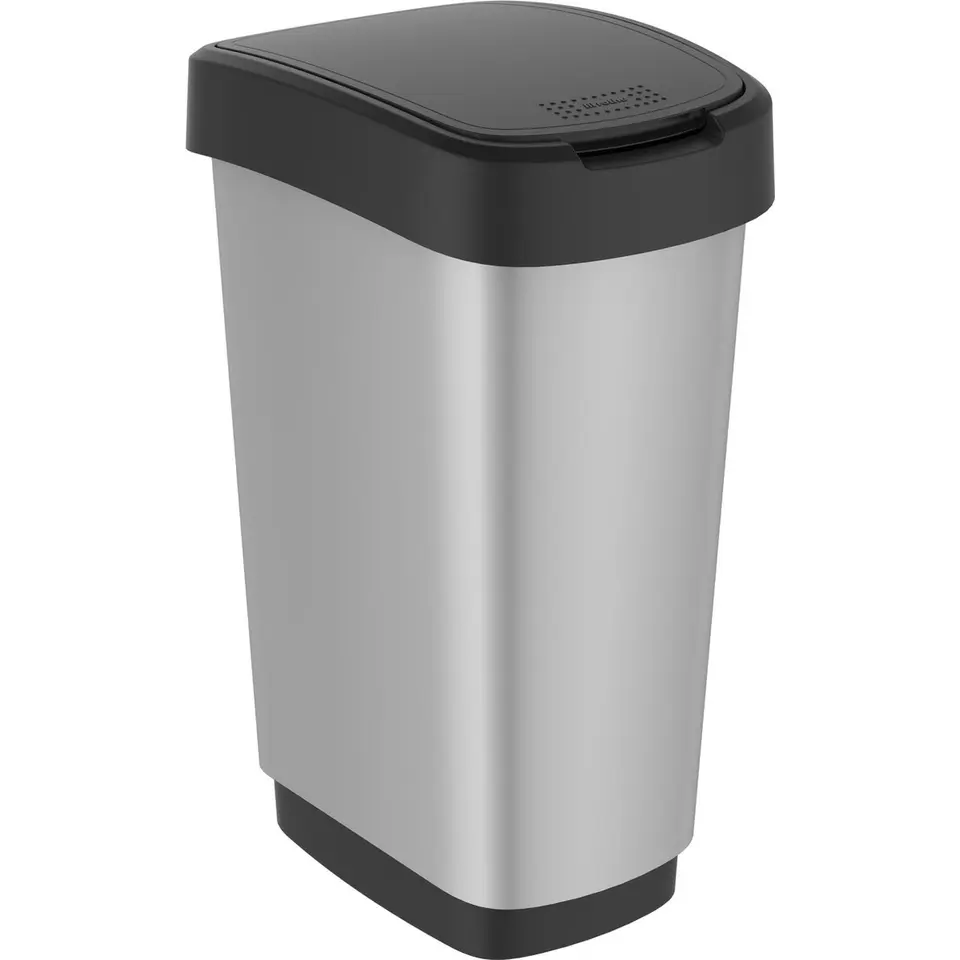 Rotho Twist Afvalbak - 25L - zilver