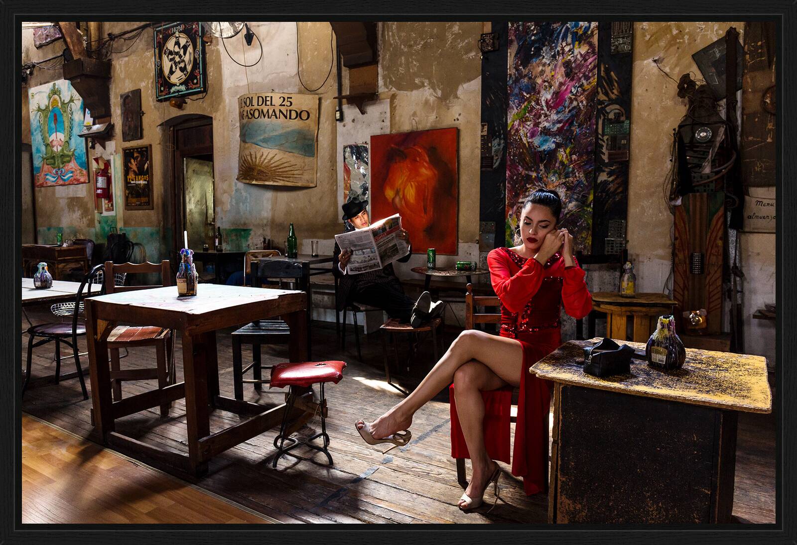 Tango - Woman in the Red Dress II by Christopher Pillitz - Limited Edition. Edition of: 150. Signed.