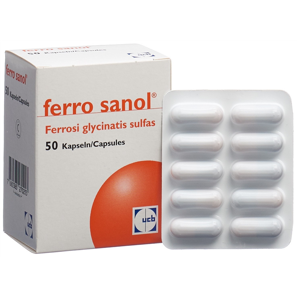 FERRO SANOL Hartkapseln mit veränderter Wirkstofffreisetzung 100 mg<br>50 Stück, Blister, Hartkapsel mit veränderter Wirkstofffreisetzung