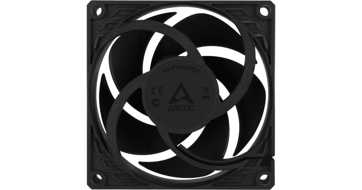 ARCTICP8 PWM PST case fan  (Zwart, 80 x 80 x 25 mm)