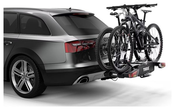 Porte-Vélos sur Boule d'Attelage Thule EasyFold XT Prise 13 Broches - 2 Vélos (Compatible E-Bikes) Noir