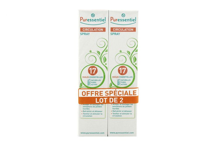 Spray circulation 17 huiles essentielles 2x100ml
