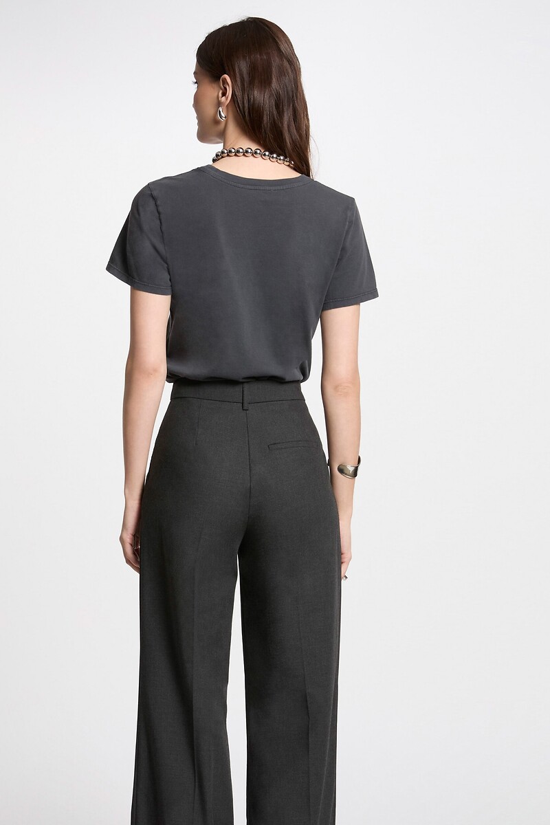 MORGAN<br>Camiseta com gola redonda e mangas curtas, estampa na frente