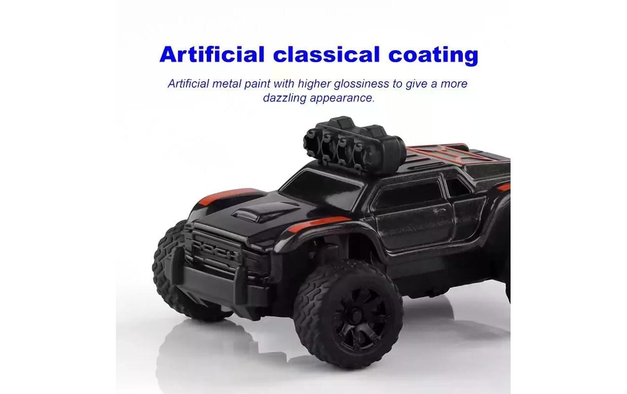 Micro Monster Truck TC-01, Schwarz, RTR, 1:76Vollwertiges RC-Auto im micro Format